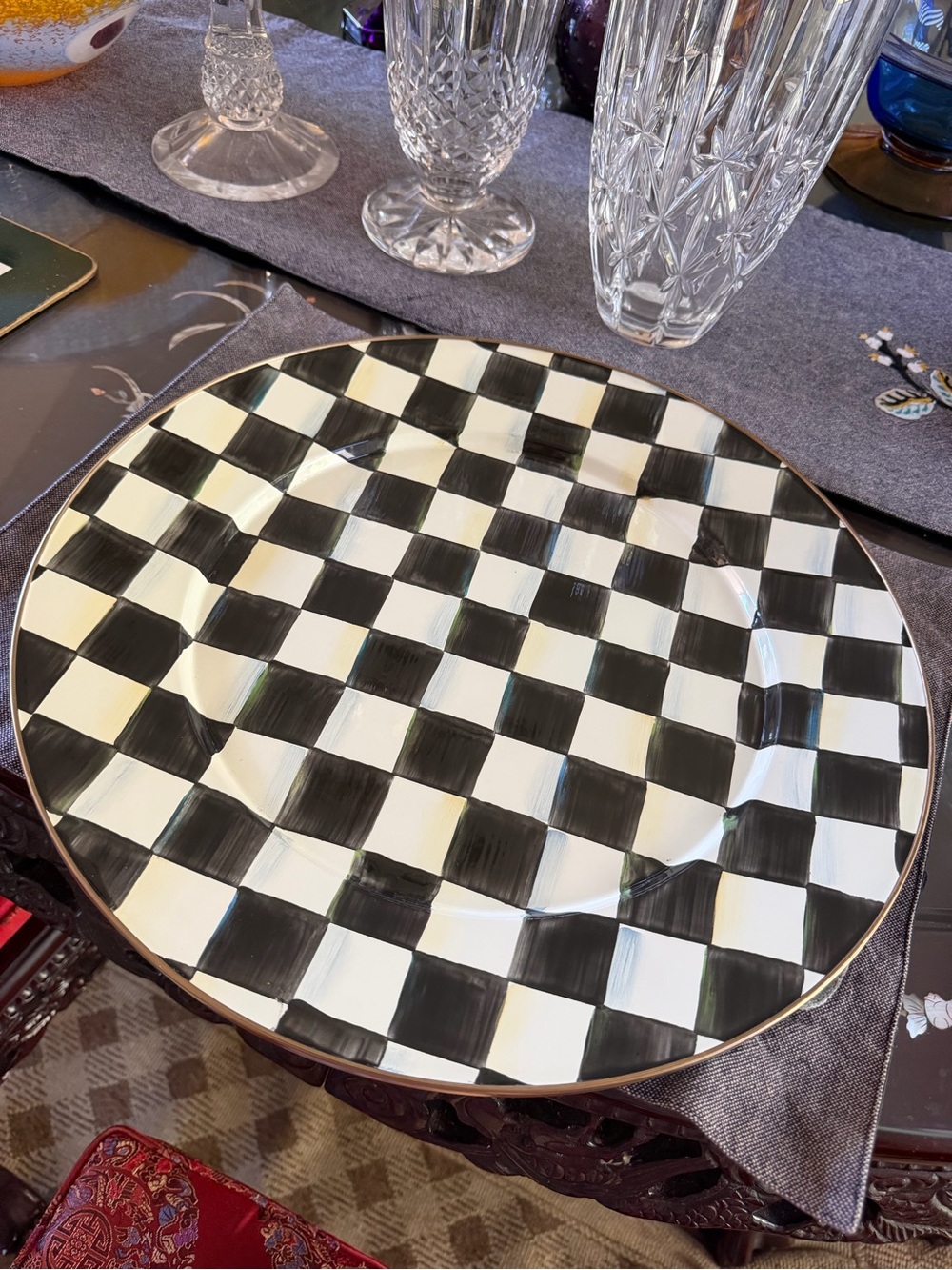 Large Mackenzie Childs 16” serving platter